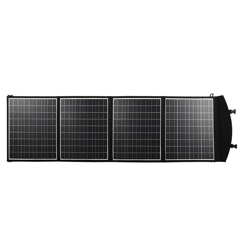 Panneau solaire 100 W LÉOSTRAL replié, format compact et transportable